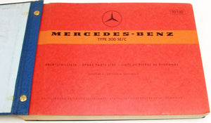 Genuine Mercedes Dealership Large Parts Book 1962-67 300SE/C Coupe & Convertible