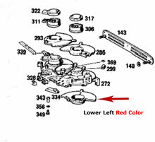 Load image into Gallery viewer, Lower Left Red Heater Lever Handle 1967-73 Mercedes 108 109 250 280 S SE 300 SEL
