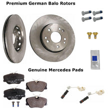 Load image into Gallery viewer, German Balo Front Brake Disc &amp; OE MB Pad Kit 1990-93 Mercedes 300 E TE 4-MATIC
