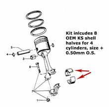 Load image into Gallery viewer, Standard 48mm Rod Bearing Set 1966-83 BMW 1600 1800 2000 2002 320i German KS
