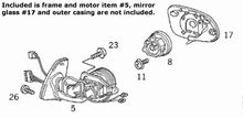 Load image into Gallery viewer, Left Rear View Mirror Supporting Frame and Motor 1999 Mercedes SLK230 Kompressor
