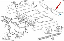 Load image into Gallery viewer, New Left Rear Seat Floor Rear Vertical Black Carpet 1981-91 Mercedes W126 Sedan
