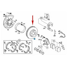 Load image into Gallery viewer, 2000-06 Mercedes CL500 S430 S500 Rear Brake Disc Rotors German Ate Coated
