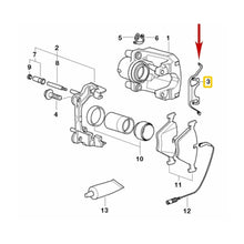 Load image into Gallery viewer, Front Brake Pad Tension Spring Clip 1997-03 BMW 525i 528i Genuine OEM Ate
