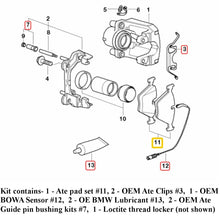 Load image into Gallery viewer, 2006-08 BMW Z4 3.0Si Front Brake Pad Sensor Bushing Clip Paste Ate OEM Compound
