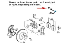 Load image into Gallery viewer, 4 X German Pagid Front Brake Pad Wear Sensor Black Connectors 2000-21 Mercedes
