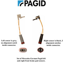 Load image into Gallery viewer, Set of German Pagid Left and Right Front Brake Pad Wear Sensors 2003-09 Mercedes
