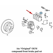 Load image into Gallery viewer, Yellow Box Textar Thick Front Brake Pad Set 1980-91 Mercedes 107 116 123 126
