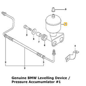Genuine BMW Levelling Device Pressure Accumulator 1995-01 BMW 740i 740iL 750iL