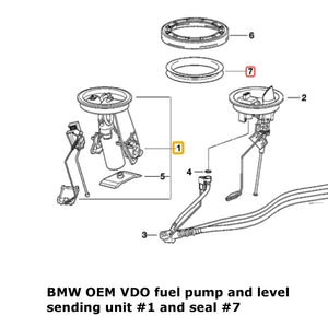 New OEM VDO Fuel Pump and Fuel Tank Level Sending Unit 1995-99 BMW E36 318ti