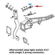Load image into Gallery viewer, 1963-85 Mercedes Stop Light Switch at Brake Pedal 2 4mm Prong Connector Valeo
