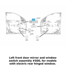 Load image into Gallery viewer, Right Front Door Mirror &amp; Electric Window Switch Assembly 2007-12 Mercedes GL R
