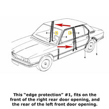 Load image into Gallery viewer, Front or Rear Door Opening Edge Protection 1974-81 BMW 3.0 3.0S 3.0Si 528i 530i
