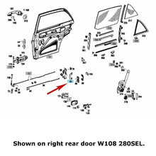 Load image into Gallery viewer, New Right Front or Rear Door Lock Striker Opening Chrome Trim 1960-1985 Mercedes
