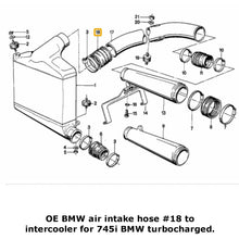 Load image into Gallery viewer, OE BMW Intercooler to Upper Air Pipe Rubber Connector Damper Ring 1983-86 745i
