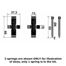 Load image into Gallery viewer, Rear Brake Caliper Pad Slide Pin &amp; Spring Kit with Lube 1984-96 Mercedes 201 202
