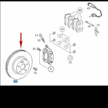 Load image into Gallery viewer, 2 Front Brake Disc Rotors 01-02 CL55 S55 AMG CL600 S600 German Ate 220 421 11 12
