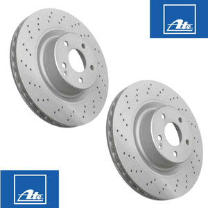 2 Front Brake Disc Rotors 01-02 CL55 S55 AMG CL600 S600 German Ate 220 421 11 12