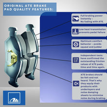 Load image into Gallery viewer, Rear Brake Pad Set with Clips &amp; Sensor 99-05 Mercedes ML Class Ate OEM Compound
