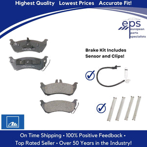 1999-05 Mercedes ML Rear Brake Pad Set Clips Sensor Ate Premium 163 420 14 20 41