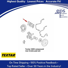 Load image into Gallery viewer, Rear Brake Pad OEM Compound Textar 1999-05 Mercedes ML 320 350 164 420 14 20 41
