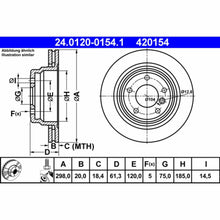Load image into Gallery viewer, 97-03 BMW 525i 528i 530i 540i Rear Coated Brake Disc Rotors Ate 34 21 6 767 060
