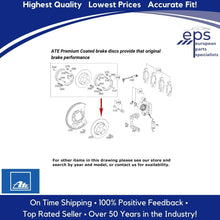 Load image into Gallery viewer, 03-17 Mercedes E CLS GLK Pair Coated Rear Brake Disc Rotors Ate 000 423 09 12 07
