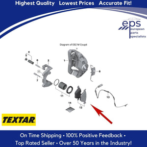 2008-13 BMW M3 & 2011 1M Front Brake Pad Set Textar Premium 34 11 2 283 865