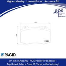 Load image into Gallery viewer, Front Brake Pad Set Pagid OEM 03-06 Mercedes S-Class 2004-06 SL500 003 420 89 20
