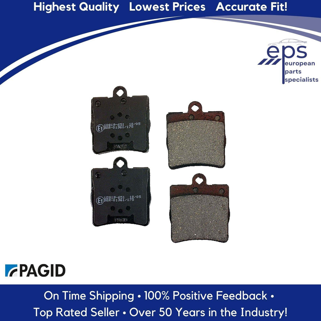 Rear Single Pin Brake Pad Set and Shims Select 2001-11 Mercedes C & SLK Pagid
