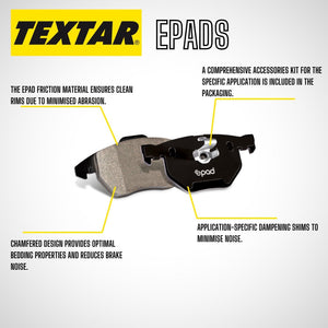 1998-11 Mercedes C CLK E SLK  Rear Brake Pads Textar Ceramic ePad 003 420 52 20