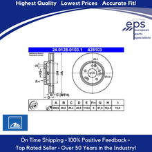 Load image into Gallery viewer, 1990-98 Mercedes 500 E 300 SL 320 500 Front Brake Disc German Ate 129 421 20 12
