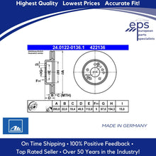 Load image into Gallery viewer, L &amp; R Rear Brake Disc Rotors Select 1990-93 Mercedes CE E TE Ate 124 421 15 12

