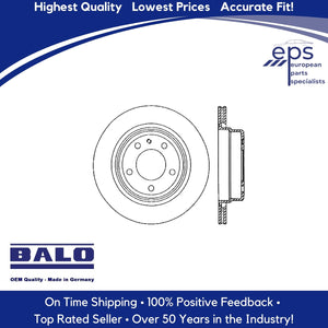 L & R Rear Brake Disc Rotors Select 88-94 BMW 7 i iL Balo 34 21 1 162 967