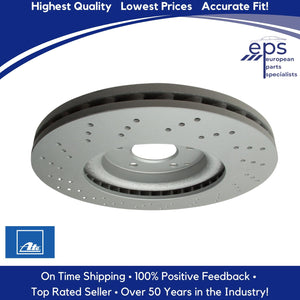 2002-10 Mercedes C CLK SLK 1 Front Brake Disc Rotor Cross Drilled Ate 430180