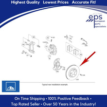 Load image into Gallery viewer, 2002-10 Mercedes C CLK SLK 1 Front Brake Disc Rotor Cross Drilled Ate 430180
