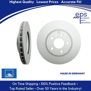 Pair Mercedes Front Brake Disc Rotors Vented 03-09 E350 E500 Ate 211 421 09 12