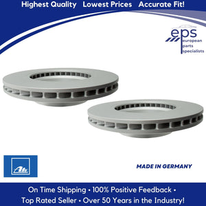 Pair Mercedes Front Brake Disc Rotors Vented 03-09 E350 E500 Ate 211 421 09 12