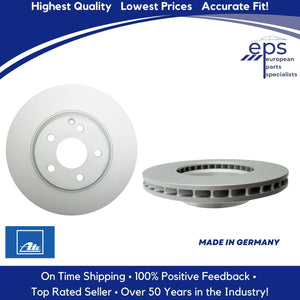 Pair Mercedes Front Brake Disc Rotors Vented 03-09 E350 E500 Ate 211 421 09 12