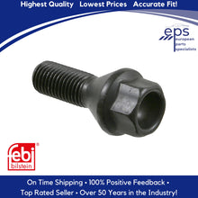 Load image into Gallery viewer, BMW Black Wheel Lug Bolt 12 X 1.5mm 1977-16 1 3 5 6 7 8 M Z Febi 36 13 6 781 150
