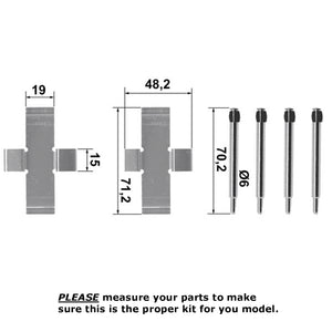 1963-76 Mercedes Ate Front Caliper Brake Pad Sliding Pin Spreader Spring Kit