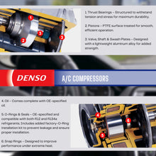 Load image into Gallery viewer, 1998-01 BMW 750iL 1999-00 Rolls Royce Silver Seraph  A/C Compressor OEM Denso
