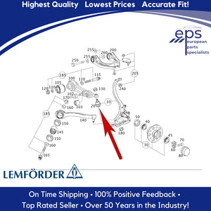 01-12 Mercedes CL CLS E S SL Steering Knuckle to Lower Arm Ball Joint Lemfoerder