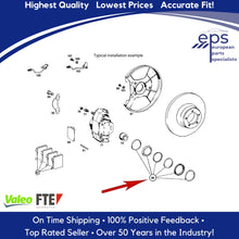 Load image into Gallery viewer, Front Brake Caliper Repair Seal Kit 1963-76 Select Mercedes 57mm OEM Valeo FTE
