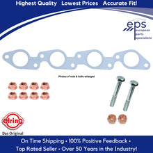 Load image into Gallery viewer, Exhaust Manifold Gasket with Lock Nuts Pipe Bolts 1984-85 Mercedes 190D 2.2
