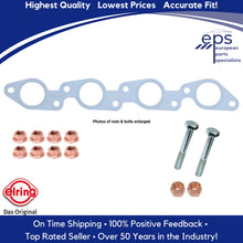 Load image into Gallery viewer, Exhaust Manifold Gasket with Lock Nuts Pipe Bolts 1984-85 Mercedes 190D 2.2
