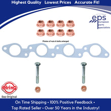 Load image into Gallery viewer, Exhaust Manifold Gasket with Lock Nuts Pipe Bolts 1984-85 Mercedes 190D 2.2
