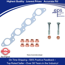 Load image into Gallery viewer, Exhaust Manifold Gasket with Lock Nuts Pipe Bolts 1984-85 Mercedes 190D 2.2

