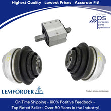 Load image into Gallery viewer, Left Right Rear Engine Motor Mount Kit 1999-00 Mercedes C230 Lemfoerder Germany
