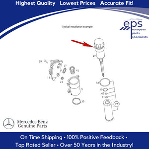 1998-11 Mercedes Oil Filter Housing Cap with Filter & Seals 112 180 07 10 OE MB